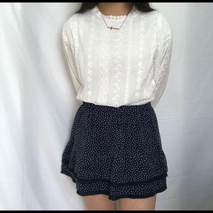 ABERCROMBIE & FITCH mini polka dot layer skirt